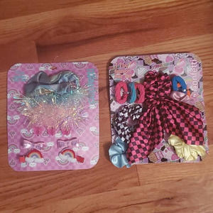 HAIR  ACCESSORY LOT Confetti Fashion Hair Sets 21 pcs Elastics Clips etc.